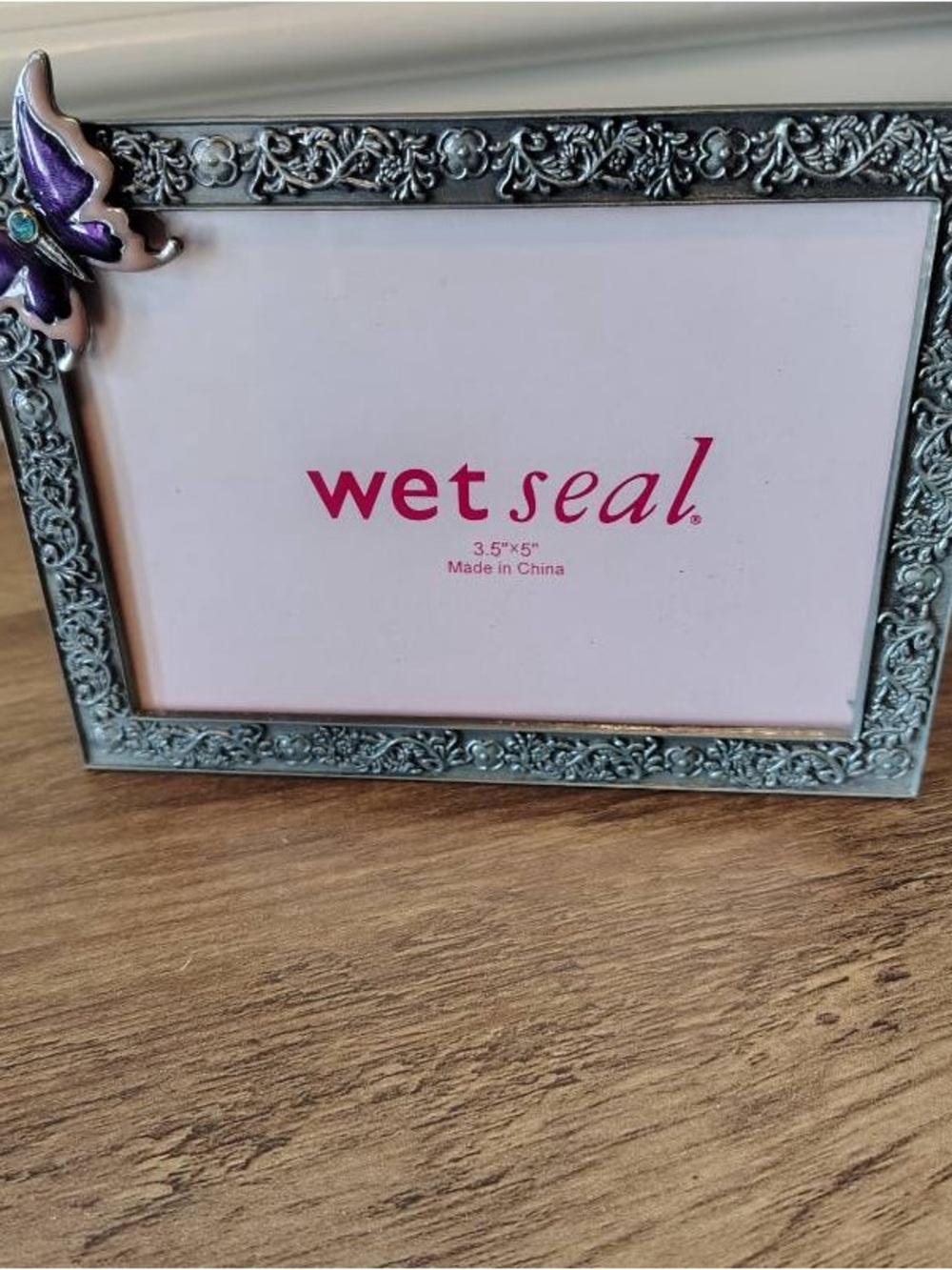 VTG Wet Seal Y2K Pewter Metal Butterfly Floral Picture Frame 3.5x5 Fairy Girly